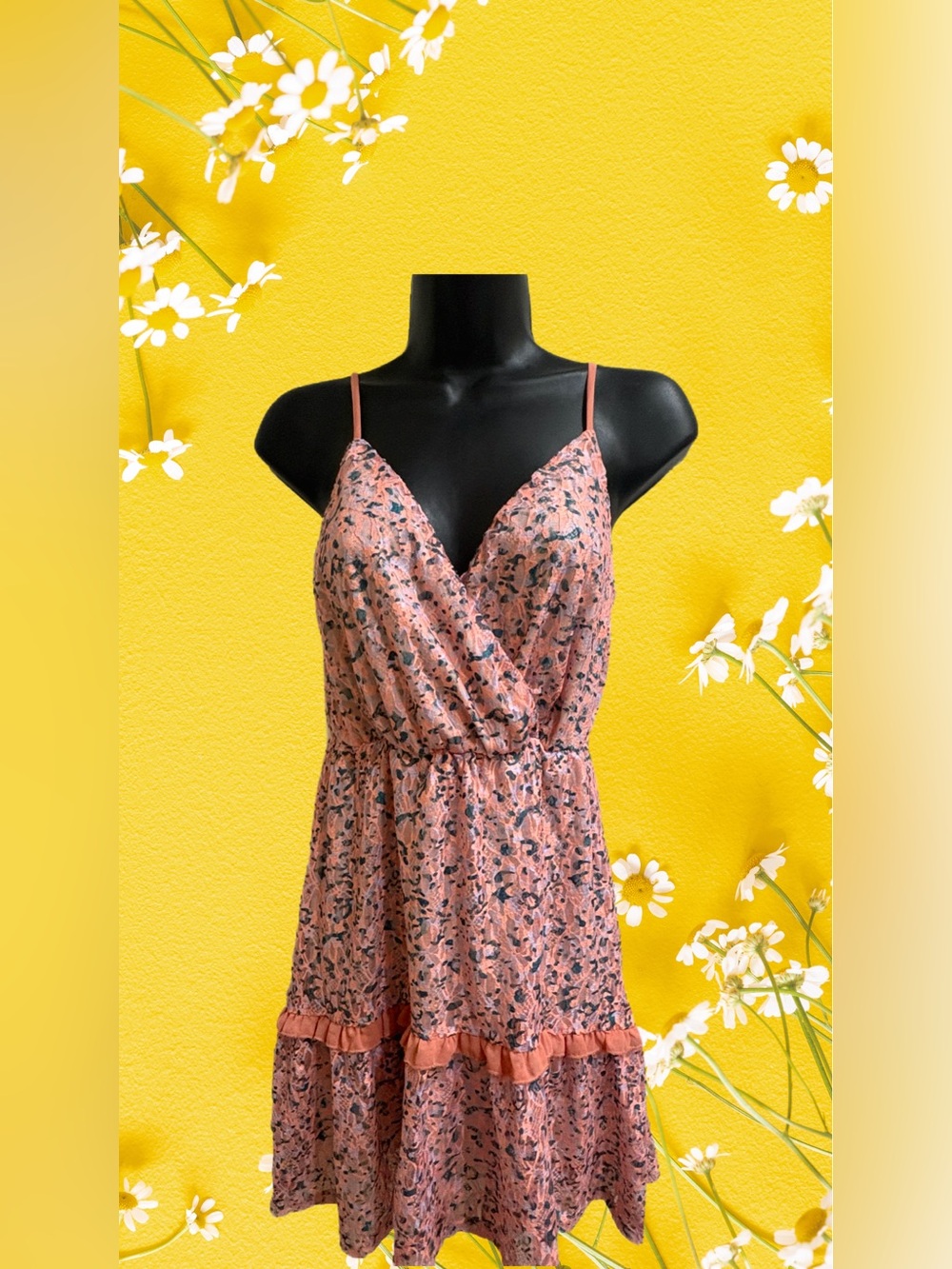 Floral Pink Sleeveless Wrap Sundress⭐️NWT⭐️